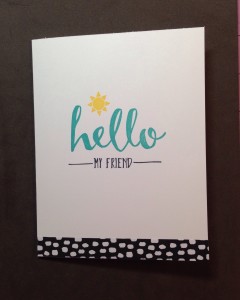 Stampin' Up! Sale-a-bration 2016 set: Hello Card created by Scrappy Bags