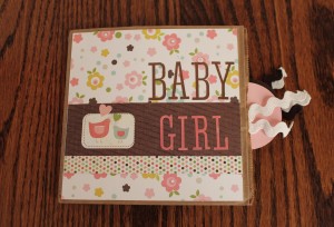 Baby Girl Mini Paper Bag Scrapbook by Scrappy Bags