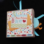 Paw Prints paper bag scrapbook by Scrappy Bags